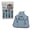 Blue Checkered, variant on 1 Pack Waterproof Checkered Kitchen Apron with Utensil Print Design, Lightweight Protective 1 Pack Cooking Bib for Baking, Grilling, Food Preparation and Household Kitchen Tasks, Gray Checkered
