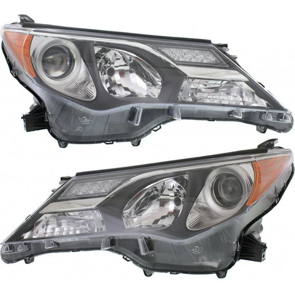 For 2013 2014 2015 Toyota RAV4 Headlight Driver and Passenger Side DOT Certified Bulbs Included TO2518147 TO2519147 | 81150-0R042, 81110-0R042 ;