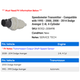 thumbnail image 2 of Speedometer Transmitter - Compatible with 1995 - 2000, 2008 - 2014 Dodge Avenger 2.4L 4-Cylinder 1996 1997 1998 1999 2009 2010 2011 2012 2013, 2 of 2