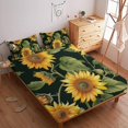 thumbnail image 2 of 2/3pcs Sunflower Fitted Sheet Set Children Adult Soft Cozy Bedding Set with Pillowcase,Queen (60"x80"), 2 of 5