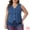 Blue, variant on DARING DIVA Women's Plus Denim Vest Button Down Casual Sleeveless Jean Jacket 1X Blue