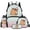 Capybara with Ice Cream, variant on HUIACONG Camo Bow Backpack for Boys Girls, Camouflage Bow Print School Bag 4PCS Set with Lunch Box, Pencil Case & Water Bottle Sleeve for Elementary Kids