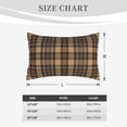 thumbnail image 4 of Balery khaki coffee plaid Bedding Queen Pillow Cases - Envelope Closure - Soft Brushed Microfiber Fabric - Shrinkage and Fade Resistant Pillow Cases-16"x24", 4 of 6
