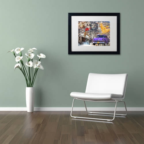 Trademark Fine Art "La Aroma de Cuba" Canvas Art by Alberto Lopez, White Matte, Black Frame