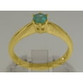 thumbnail image 3 of LBG British Made 18k Yellow Gold Natural Emerald Womens Statement Ring - 33 size options - Size 6.5, 3 of 7
