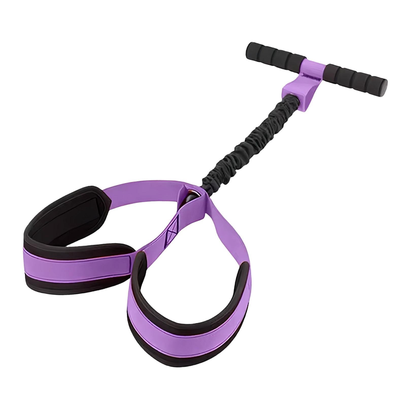 Dualoai Pedal Resistance Band with Handle Training Workout Pull Rope Sit up Exercise Purple