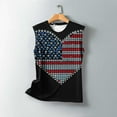 thumbnail image 5 of Frostluinai Women's Cheap 4th of July Tanks Sale Crew Neck Patriotic Tanks Sleevelss Vintage Love American Flag Shirts for Plus Size, 5 of 5