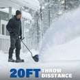 thumbnail image 2 of SOYUS Cordless Snow Shovel, 20V Electric Snow Blower, 12-Inch Clearing Width & 20-Ft Snow Throw, with LED Spotlight and Adjustable Front Handle (4.0Ah Battery, Quick Charger and Dust Cover Included), 2 of 6