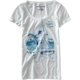 thumbnail image 1 of Aeropostale Montauk Ny - Camiseta con cuello ancho para mujer, color blanco, extragrande, 1 of 1