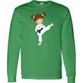 thumbnail image 3 of Inktastic Karate Girl, Cute Girl, Brown Hair, Black Belt Long Sleeve T-Shirt, 3 of 5