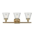 thumbnail image 5 of Innovations Lighting  Ballston Urban Cone - 3 Light 26" Bath Vanity Light Antique Copper Finish/Matte White, 5 of 5