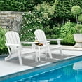 thumbnail image 6 of Hidpriva Outdoor Folding Adirondack Chair with Cup Holder, HDPE Weather Resistant Fire Pit Chair, White(Set of 2), 6 of 7