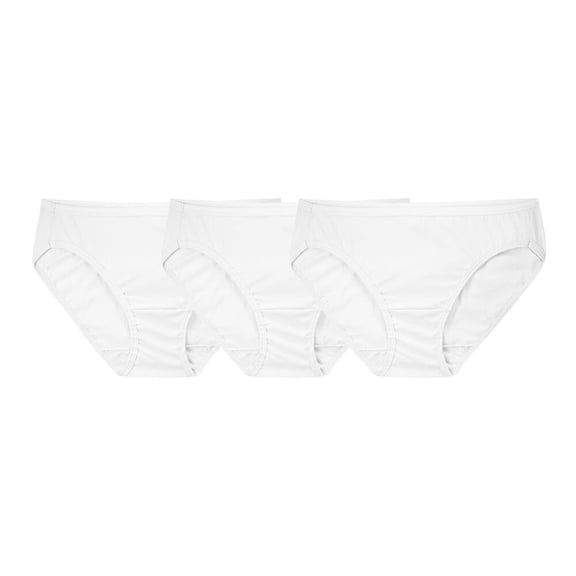 Bikini Fruit of the Loom para dama, Colección Algodón Premium, Multicolor, Talla 6, 3 Piezas