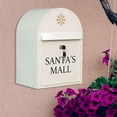 thumbnail image 4 of simhoa Box Mailbox Paperwork Newspapers Modern Magazines Holder Secure Iron Letter Box White, 4 of 8