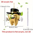 thumbnail image 3 of Xihbxyly Llavero de Diente de Oro, Diseño Acrílico Plano 2D, Material Ligero y Duradero, Colgante Versátil para Espejo Retrovisor o Mochila, Accesorio de Estilo Único, Regalo Ideal para Amigos y Fami, 3 of 6