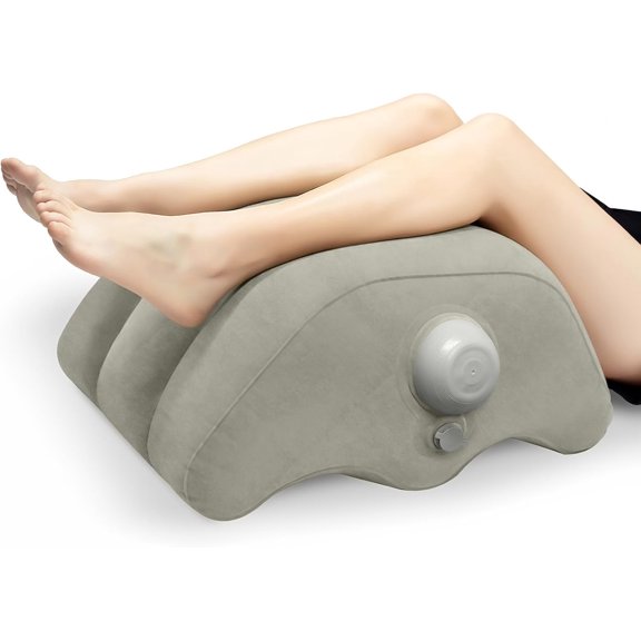 Inflatable Leg Elevation Pillow After Surgery, Wedge Leg Elevating Pillows for Injury Recovery, Blood Circulation, Swelling, Leg Support Cushion Knee Hip Ankles Pain
