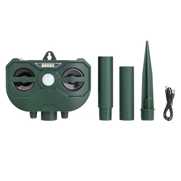 Repeler de animales salvajes Sensor infrarrojo Solar Recargable al aire libre Control de control interior Equipo ajustable Farmhouse Park Yard Inevent HA059364-00B