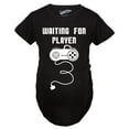 thumbnail image 1 of Maternity Waiting for Player Funny Pregnancy Shirt Gamer Tee (Black) - XL, 1 of 7