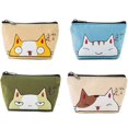 thumbnail image 1 of 4 bolsas pequeñas con cremallera, bolsa de cosméticos pequeña para bolso con patrones de gato Qi Cheng LingWen 8390606252616, 1 of 1