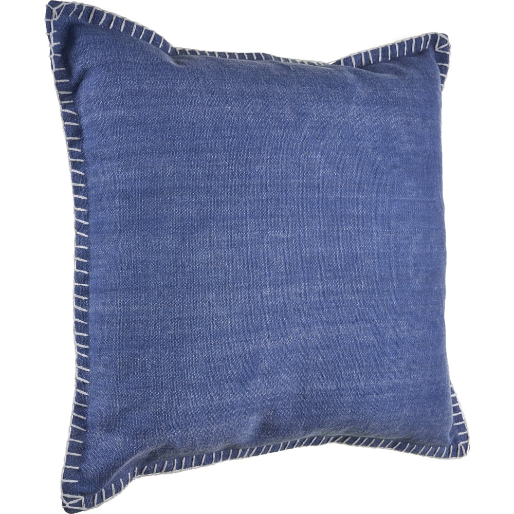 Ox Bay Twilight Blue Solid Organic Cotton Square 2 Piece Pillow Feather Filled Set