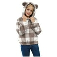 thumbnail image 4 of Hoodies for Girls Youth Long Sleeve Oversized Hooded Sweatshirts Cute Trendy Plain Preppy Pullover Tops Fall Clothes,6-12 Months 12-24 Months 2t 3t 4t 5t 6t 7t 8t 9t Children Khaki 7-8 Years, 4 of 7