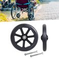thumbnail image 1 of kurtrusly 2x Roue avant Roulement 8 Pouces pour Fauteuils Roulants Rollators Déambulateurs Noir, 1 of 8