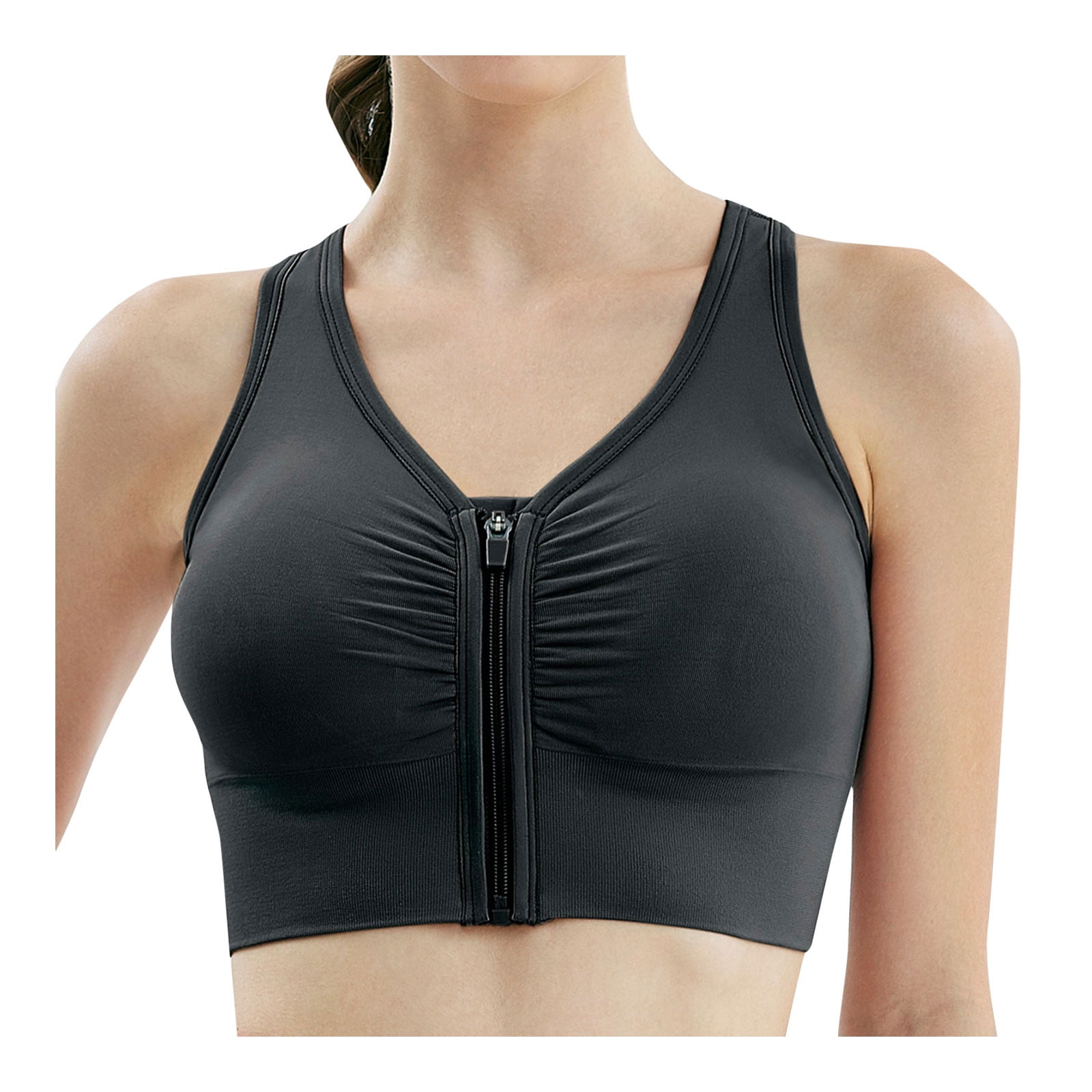 Women/'s Medium Support Cross-Back No Steel Ring Removable Cup Yoga Sports Bra