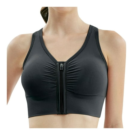 

Aoochasliy Bras for Women Clearance No Steel Ring Cross Back Adjustment Yoga Running Bra