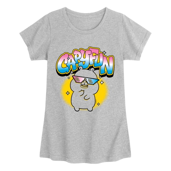 CapyFun - Grafitti Capybara Fitted Short Sleeve Graphic T-Shirt