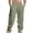 C64/Army Green, variant on XIYON Mens Casual Pants Men's Linen Casual Loose Pleated Breathable Straight Leg Trousers With Pockets Loose Streetwear