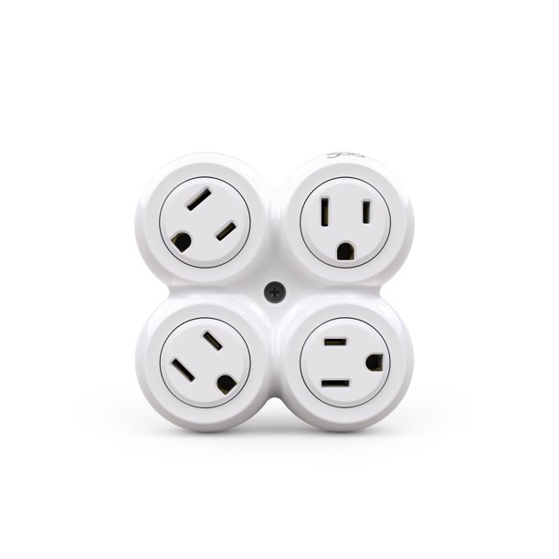 360 Electrical Revolve Basic 4 Outlet Rotating Adapter Walmart Com