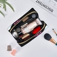 thumbnail image 4 of Lsque Sanrio Pattern Genuine Leather Makeup Bag Cosmetic Pouch Travel Organizer Toiletry Clutch Large Capacity Travel Cosmetic Bag, 4 of 6