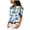 Light Blue, variant on vigerkar Palm Trees Print Blouses for Women Dressy Casual, Summer Short Sleeve Collared V Neck Tops (Pink, 3XL)