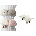 thumbnail image 1 of Curtain Tieback 2pcs Cute Cloud Puffy Curtain Ties Decorative Rope for Baby’s Room Bedroom Window Treatment (White), 1 of 5