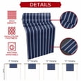 thumbnail image 5 of Navy Blue Striped Short Table Runner 48 Inches Long,Navy Blue White Farmhouse Stripes Cotton Linen Table Runners Dresser Scarves,Tabletop Scarf Furniture Cover for Home Dinner Party Decor 13"x48", 5 of 8