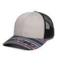thumbnail image 4 of Outdoor Cap OC771P Slight Pre-Curved Sublimated Visor-Light Grey/Black/Aqua, 4 of 8