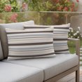 thumbnail image 3 of Outdoor Pillow Covers 20x12 Set of 2, Khaki Grey Striped Waterproof Patio Throw Pillow Covers for Couch Sofa Chair, Farmhouse Stripes Modern Abstract Art Decorative Pillowcases for Throw Pillows, 3 of 9