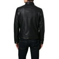 thumbnail image 2 of New Men's Genuine Lambskin Leather Jacket Black Motorcycle Biker Jacket A220, 2 of 3