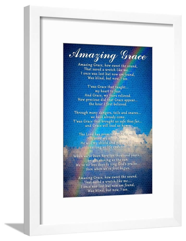 Amazing Grace Lyrics Religion Framed Art Print Wall Art Walmart Com Amazing Grace Lyrics Religion Framed Art Print Wall Art Walmart Com