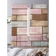 thumbnail image 3 of Pink Brown Vintage Sheer Curtains 84 Inch Length 2 Panels Set Window Treatments, Retro Farmhouse Elegant Pastoral Rod Pocket Semi Curtains for Living Room/Bedroom/Kitchen Décor, 104"W x 84"L, 3 of 7