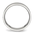thumbnail image 3 of Stainless Steel Brushed and Polished Grooved CZ Ring, 3 of 8