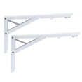 thumbnail image 6 of DEWIN 2 soportes plegables para estantes, soportes plegables triangulares de alta resistencia, soporte de mesa para estante de pared, soporte de fijación de metal, 6 of 8