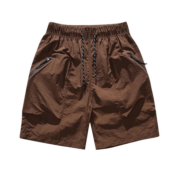 Enridrech Mens 5 Inch Shorts with Pockets Elastic Drawstring Waist Casual Stylish Short Pant for Hiking Workout
