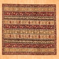 thumbnail image 1 of Ahgly Company Indoor Square Abstract Orange Modern Area Rugs, 4' Square, 1 of 4