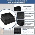 thumbnail image 5 of Bed Risers 1 Inch, 6pcs Adjustable Bed Furniture Riser, Heavy Duty Bed Lifts Risers with Rubber Pad, 5 of 5