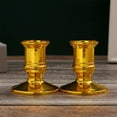 thumbnail image 5 of Gold Candle Holders, 2-Pack for Secure Candle Display, Perfect for Tabletop Decor and Ambiance, 5 of 7
