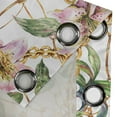thumbnail image 4 of Ambesonne Retro Grommet Curtain, Lily Flowers Chain Look Print, 50"x60", Blush Mustard Fern Green, 4 of 5