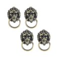 thumbnail image 2 of 4pcs Drawer Cabinet Lion Head Pull Handle Knobs with Drawer Ring Door Rings Pull Handle Knobs for Home (Small Size), 2 of 2