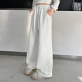 thumbnail image 2 of NIEWTR Girls Oversized Sweatpants Wide Leg Loose Fit Lounge Pants High Waisted Elastic Drawstring Comfortable Casual Joggers（Light Gray,12-13 Years), 2 of 7