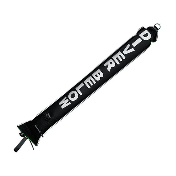 Boya marcadora de superficie SMB de buceo de alta visibilidad, tubo de señal, equipo seguro Negro y Fluorescencia Verde